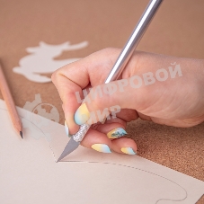 Нож с перовым лезвием 5 запасных лезвий (скальпель) Rexant