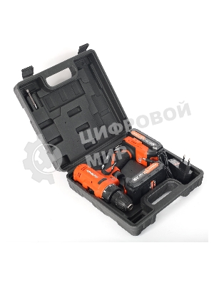 Дрель-шуруповерт Patriot BR 187UES, 18 В, 2 Ач, 25 Нм, щеточный