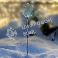 Светильник светодиодный Lamper Добрый Санта с солнечной панелью и аккумулятором, переливчатое свечение мультиколор