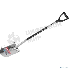 Штыковая лопата Зубр Артель-НС из нержавеющей стали с рукояткой 39407_z01