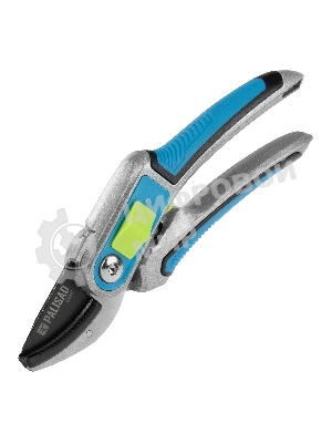 Секатор с наковальней Palisad LUXE 215 мм, регулировка захвата, трехкомпонентные рукоятки