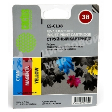 Картридж струйный Cactus CS-CL38 цветной (9 мл.) для Canon Pixma iP1800/iP1900/iP2500/iP2600/MP140/MP190/MP210/MP220/MP470/MX300/MX310