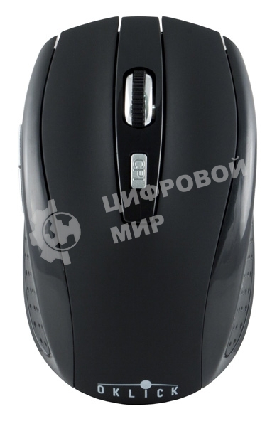Мышь беспроводная Oklick 455MW черный, 1600 dpi, радиоканал, USB, кнопки - 6