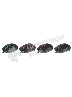 Мышь проводная Defender Sky Dragon GM-090L черный, 3200 dpi, USB, кнопки - 6