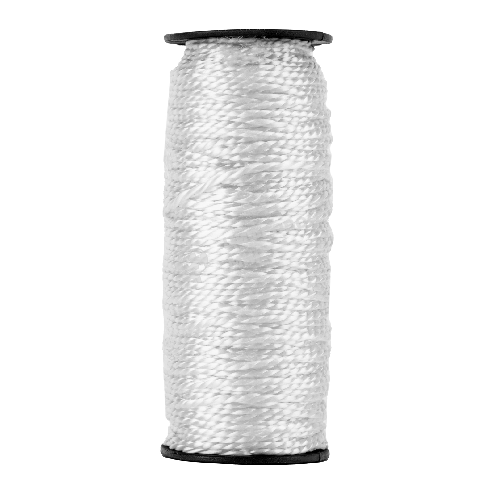 Шнур крученый капроновый Сибртех 2 мм, L 50 м, 70 кгс, на катушке, белый