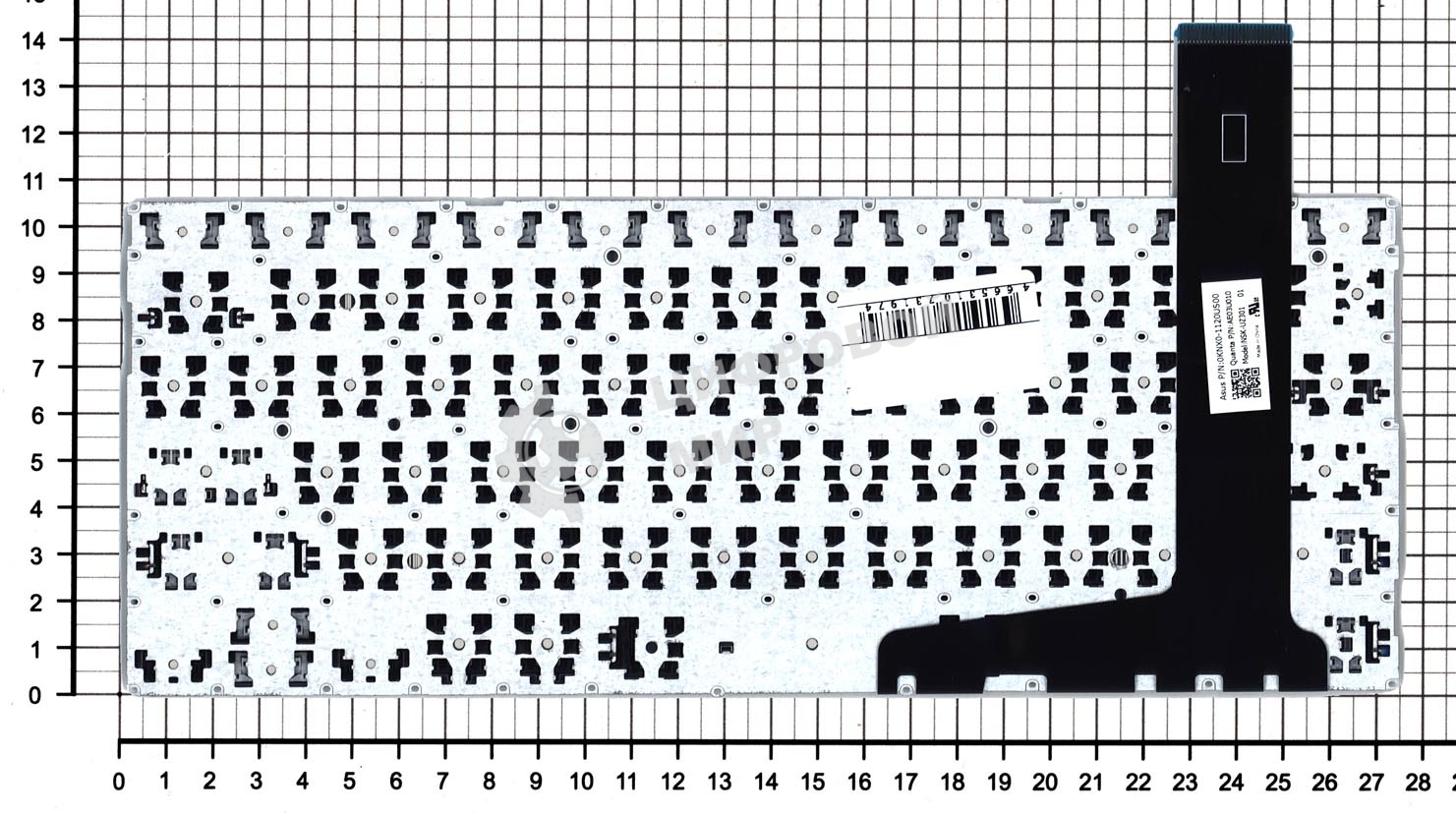 Клавиатура для ноутбука Asus Chromebook C300 черная