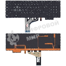 Клавиатура для ноутбука HP Omen 17-AN черная с подсветкой