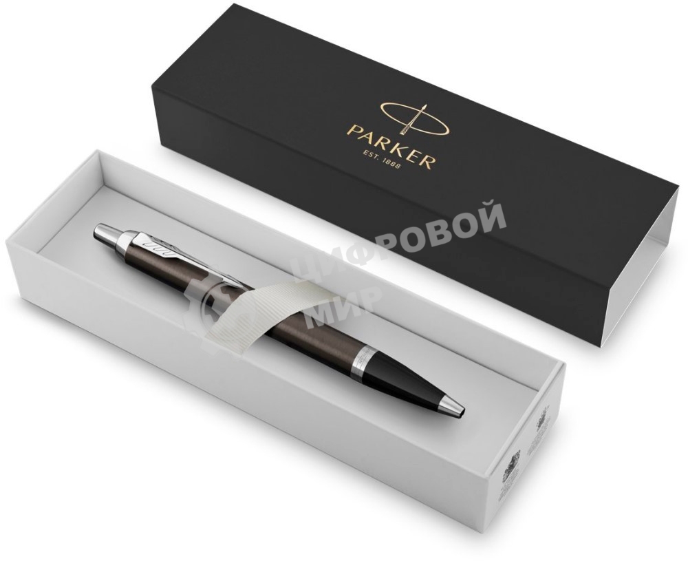 Ручка шариковая Parker IM Core K321 (CW1931671) Dark Espresso CT, M, синие чернила, подарочная коробка