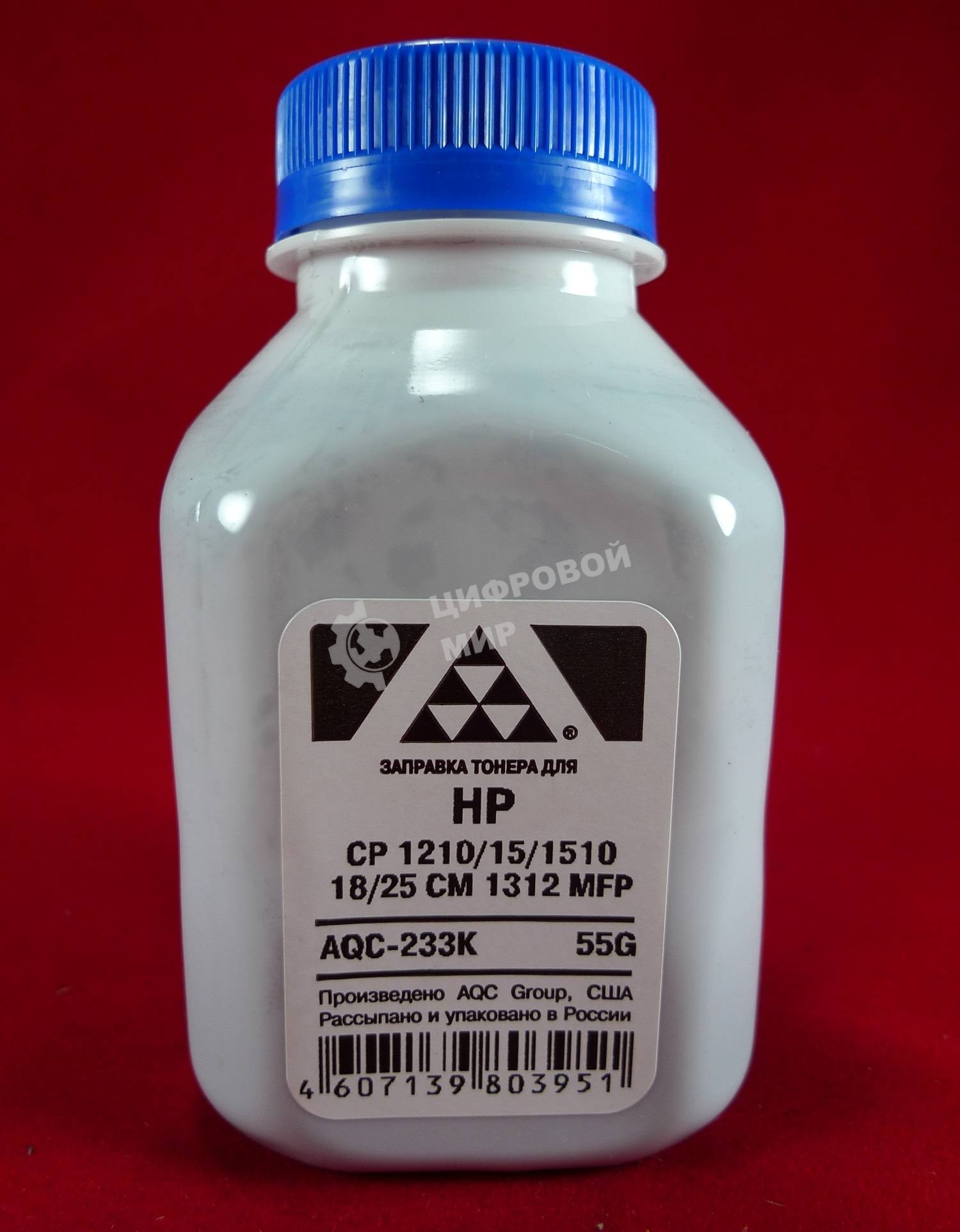 Тонер HP CP 1210/15/1510/18/25/CM 1312 MFP черный, (фл.55г.) AQC фас. Россия