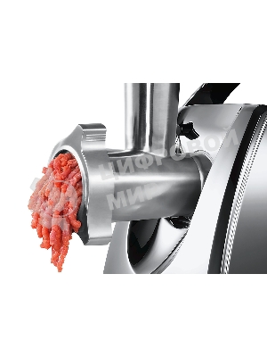 Мясорубка электрическая Bosch MFW68660 черный, 2200 Вт, 4.3 кг/мин, реверс, защита от перегрузки, металлический лоток, насадки - 10