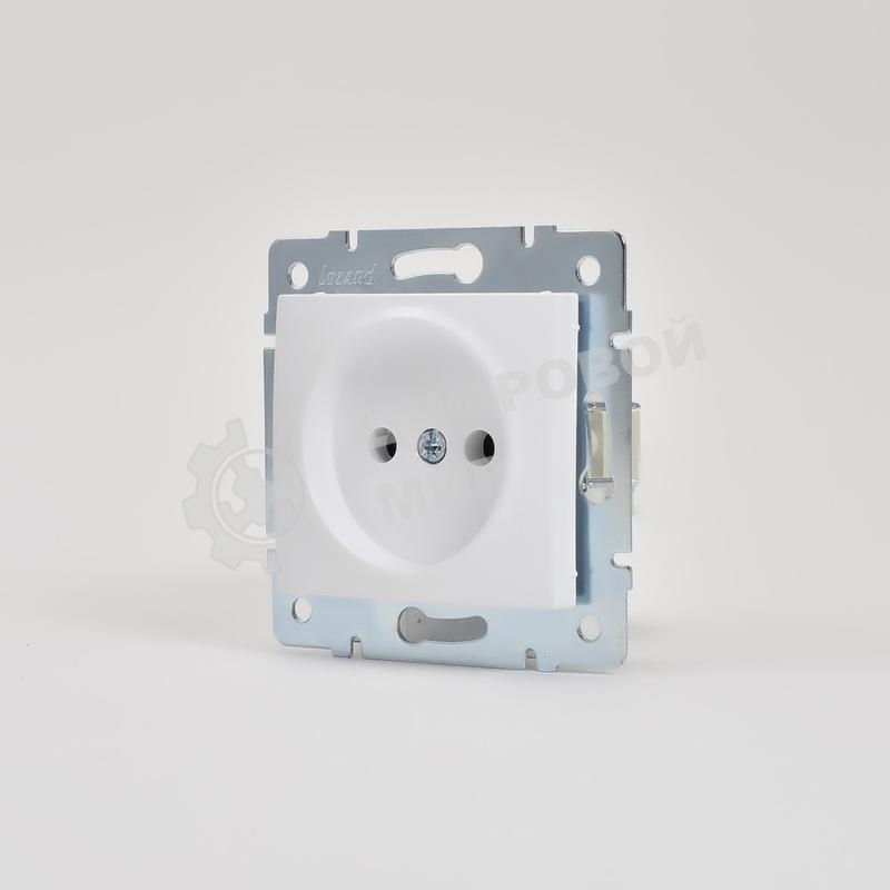 Механизм розетки 1-м СП Karina 16А IP20 без заземл. термопласт бел. LEZARD 707-0288-121B