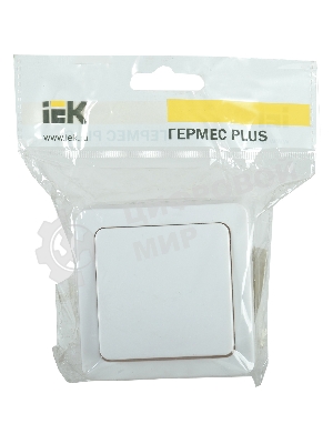 Выключатель IEK EVMP10-K01-10-54-EC ВС20-1-0-ГПБ выкл 1кл о/у IP54 (цвет клавиш: белый) ГЕРМЕС PLUS
