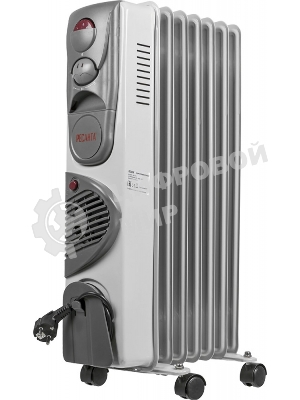 Обогреватель масляный Ресанта ОМ-7НВ (7секций) белый, 1900 Вт, 19 м2, термостат 67/3/10