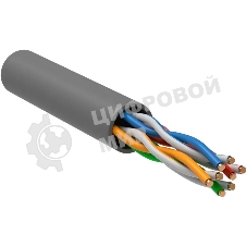 Кабель информационный ITK Generica BC1-C5E04-121-305-T-R-G кат.5E U/UTP 4X2X24AWG 100Om LSZH внутренний 305м серый