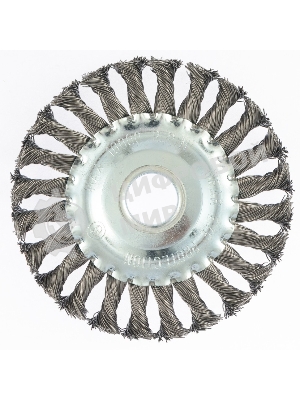 Щетка Matrix для УШМ 125 мм, посадка 22,2 мм, плоская, крученая металлическая проволока