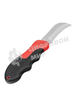 Нож электрика Matrix, складной, изогнутое лезвие, эргономичная двухкомпонентная рукоятка