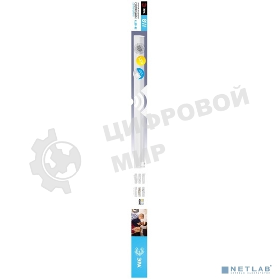 Линейный светодиодный светильник ЭРА LLED-02-08W-4000-MS-W 8Вт 4000K L572мм с датчиком движения