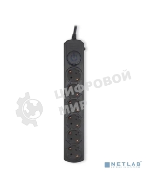 Сетевой фильтр Ippon BK-6-EU-3-16-B 3 м, 6 розеток, черный, коробка