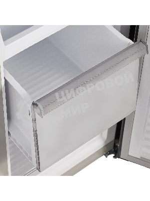 Холодильник Maunfeld MFF183NFSBE черная нержавеющая сталь трехкамерный инвертор 405л морозилка снизу