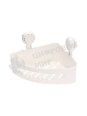 Полка для ванной комнаты HALSA HLS-F-104W на вакуумной присоске, угловая