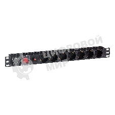 Блок розеток горизонтальный ExeGate ServerPro PDU-19H702 Al-7S-C14-SW-O, 19