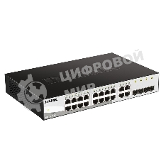 Коммутатор D-Link Gigabit Smart Switch with 16 10/100/1000Base-T ports and 4 Gigabit MiniGbIC (SFP) ports