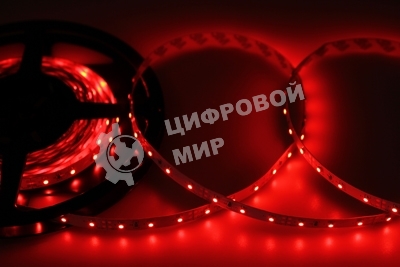 Лента светодиодная открытая, 8 мм, IP23, SMD 2835, 60 LED/m, 12 V, цвет свечения красный