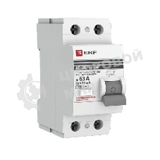 Выключатель дифференциального тока (УЗО) 2п 63А 30мА тип AC ВД-100 PROxima (электромех.) EKF elcb-2-63-30-em-pro