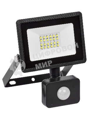 Прожектор IEK LPDO602-30-65-K02 СДО 06-30Д светодиодный черный с датчиком движения IP54 6500K