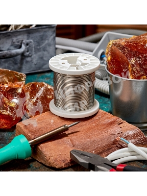 Припой Rexant ПОМ-3, 500г, Ø2мм, (олово 97%, медь 3%), бессвинцовый, ГОСТ 21931-76, катушка