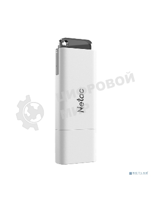 Флешка USB Netac U185 (NT03U185N-016G-20WH), 16Gb, USB 2.0, R/W 25/10, белый/серый