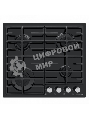 Газовая варочная панель Maunfeld EGHE.64.6CB/G, 4 конфорки, эмалированная сталь, черный
