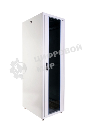Шкаф телекоммуникационный напольный ЭКОНОМ 42U (600 × 600) дверь стекло, дверь металл