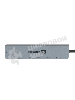 USB-концентратор ExeGate EX293983RUS DUB-21C/PD/CR/H (кабель-адаптер USB Type-C --> 2xUSB3.0 + Card Reader + PD 100W + HDMI 4K@60Hz, Plug&Play, серый)