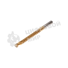 Сверло-фреза по металлу Kranz 6 мм, HSS, ТИТАН, цилиндрический хвостовик (1 шт/уп)