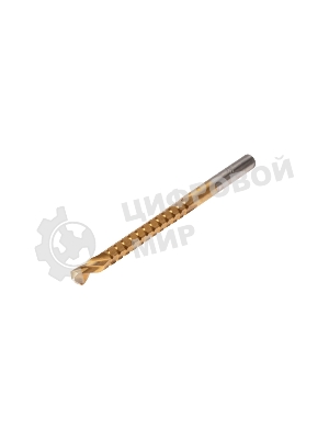 Сверло-фреза по металлу Kranz 6 мм, HSS, ТИТАН, цилиндрический хвостовик (1 шт/уп)