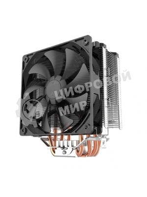 Кулер для процессора Crown CM-5 прозрачный/черный, 120 мм, 1500 об/мин, 30.8 дБ, 4 pin, 187 Вт, 148 мм
