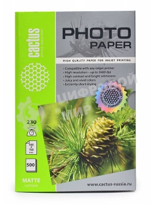 Фотобумага Cactus CS-MA6230500 матовая A6 230 г/м2 500 листов