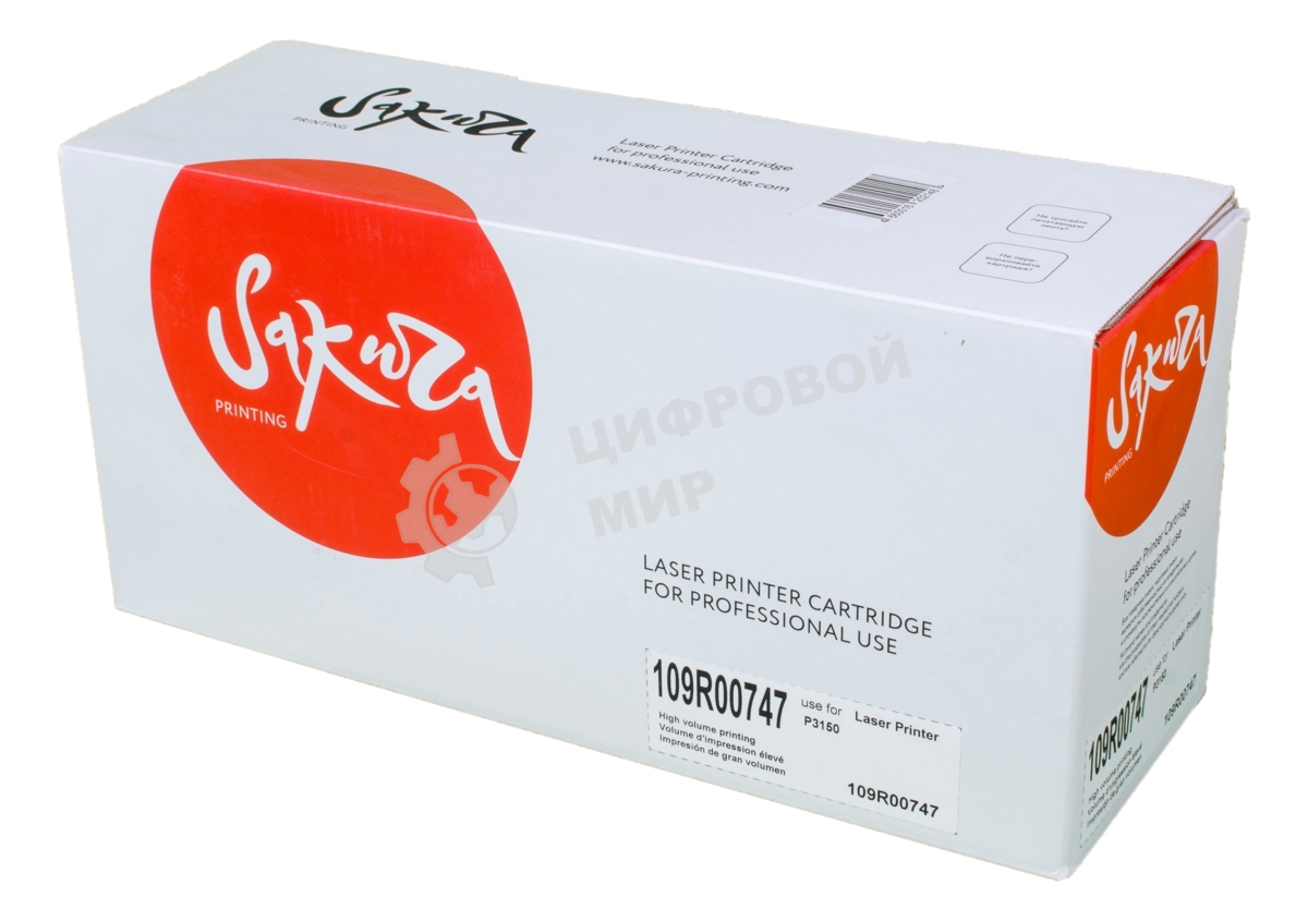 Картридж лазерный Sakura 109R00747 для Xerox P3150, черный, 5000 к.