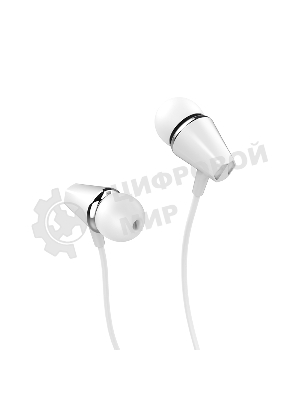 Проводные наушники Hoco M34 белый, внутриканальные, Jack 3.5 мм