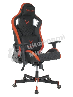 Кресло Knight OUTRIDER черный/красный, экокожа, 120 кг, механизм качания