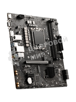 Материнская плата MSI PRO H610M-G DDR4, LGA 1700, Intel H610, 2xDDR4, 4xSATA, 1xM.2, 1xPCIe 4.0 x16, 1xPCIe 3.0 x1, 1xHDMI, 1xDP, 1xVGA, 1xRJ45 1Gb, 2xUSB-A 3.2 Gen 1, 4xUSB-A 2.0, 3x3.5мм, 7.1, mATX