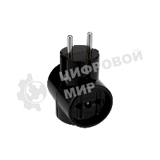 Тройник электрический Rexant РЕТРО 10 А без заземления черный (карболит)