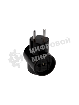 Тройник электрический Rexant РЕТРО 10 А без заземления черный (карболит)