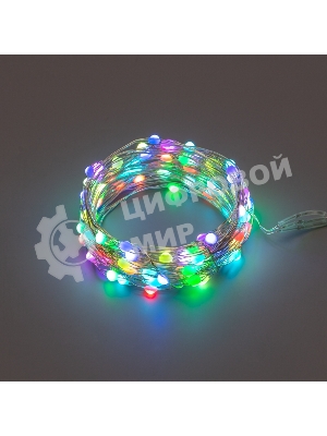 Гирлянда Neon-night Роса 10м, 100 LED, RGb, IP44, на батарейках 3хАА, с пультом 44 режима