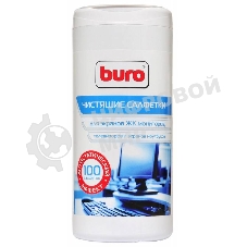 Салфетки Buro BU-Tscreen, 100 шт для экранов мониторов/плазменных/ЖК телевизоров/ноутбуков туба 100 шт влажных
