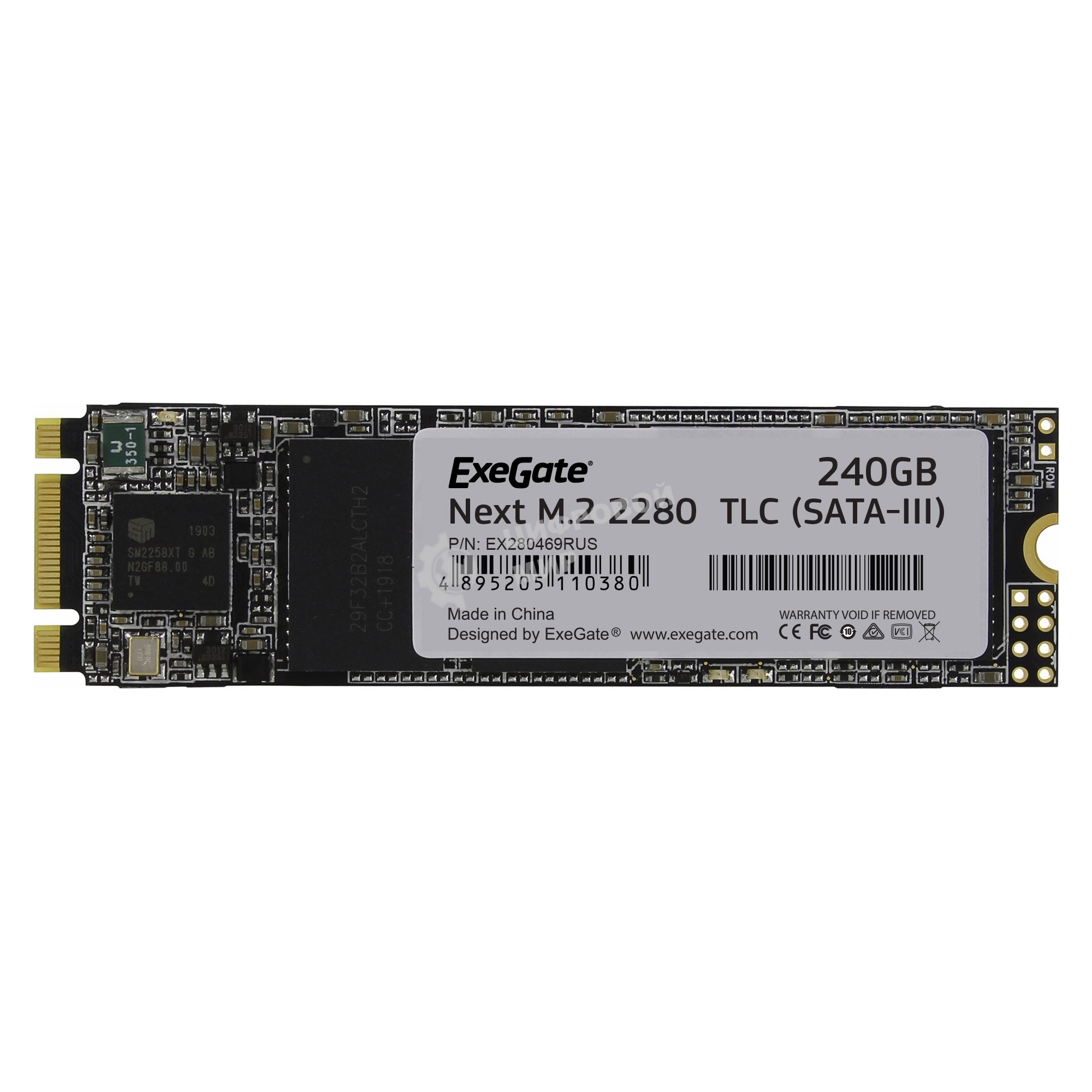 Накопитель SSD ExeGate Next A2000TS240, 240Gb, SATA III, M.2 2280, R/W 558/490