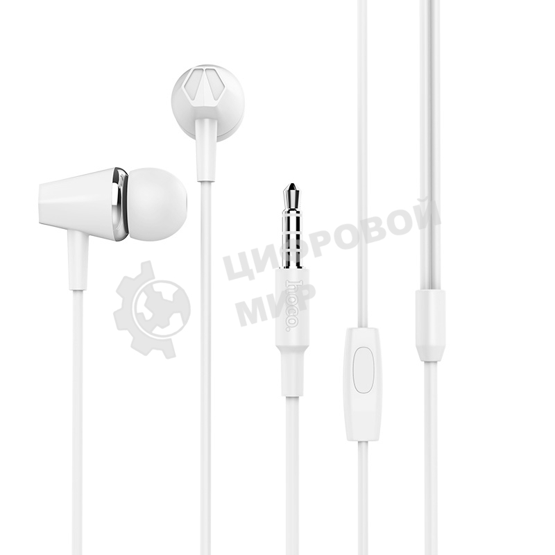 Проводные наушники Hoco M34 белый, внутриканальные, Jack 3.5 мм
