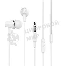 Проводные наушники Hoco M34 белый, внутриканальные, Jack 3.5 мм