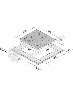 Варочная поверхность Krona ORSA 60 BL/S черный